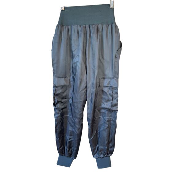 CINQ A SEPT Tous Les Jours Giles Pants Silky Taper Cargo Joggers Sz Medium Blue - Picture 5 of 9